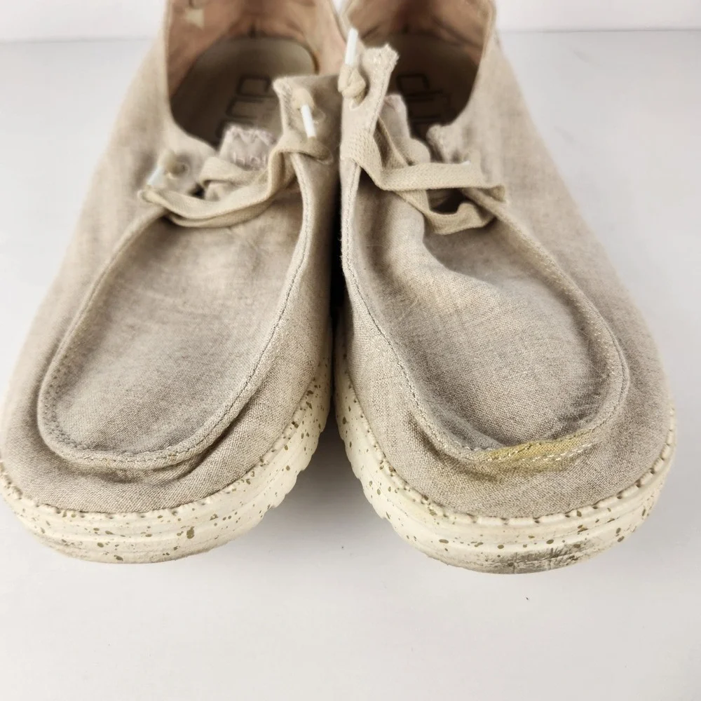 Hey Dude Wendy Dusty Inca Women's Everyday Casual Beige‎ Flat Shoes Size 10